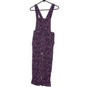 Zara Floral Print Overalls/Jumpsuit With Pockets Comfortable Fit Size XS